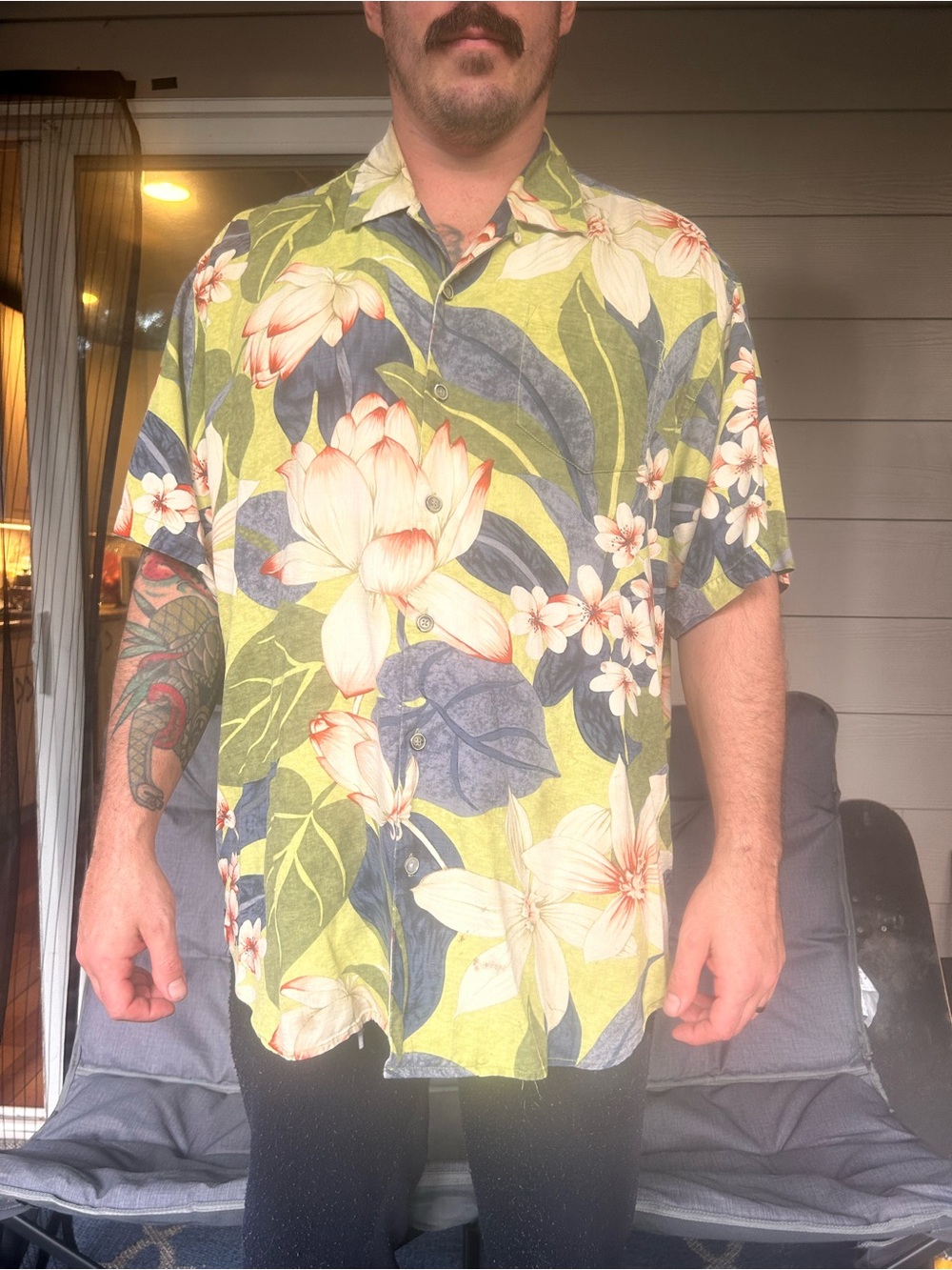 100% silk Tommy Bahama camp shirt